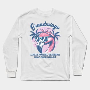 Vintage Style Grandmingo Pink Flamingo Grandma Long Sleeve T-Shirt